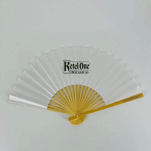 Ketel One Botanical White Foldable Portable Personal Handheld Paper Fan - NWOT - Picture 14 of 14